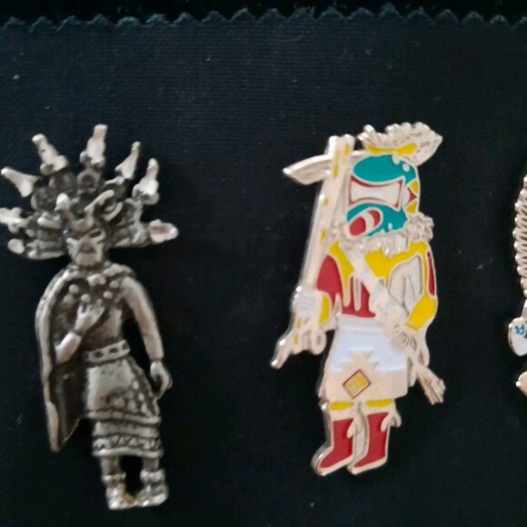 Kachina Lapel Tie Pins Set Of 6 - Picture 5 of 7